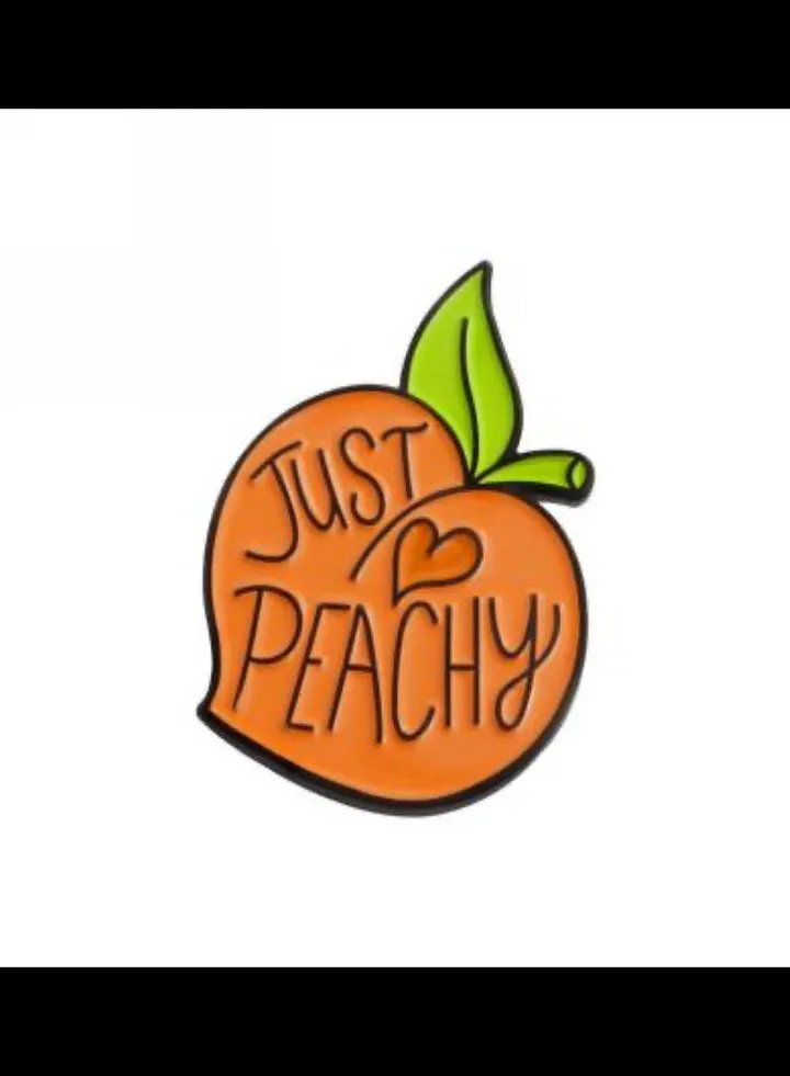 Peach Design Brooch