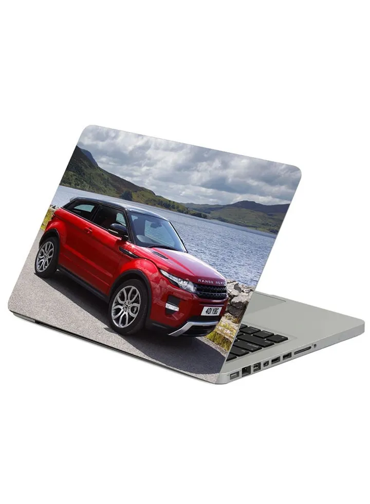 Land Rover Range Rover Red Printed Laptop Sleeve Multicolour