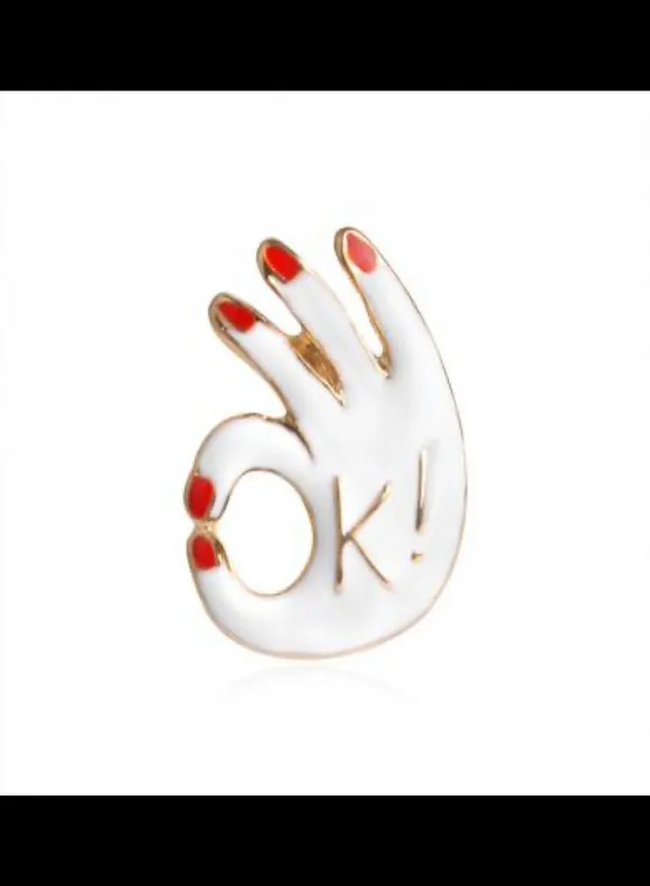 Ok Shaped Brooch Pins