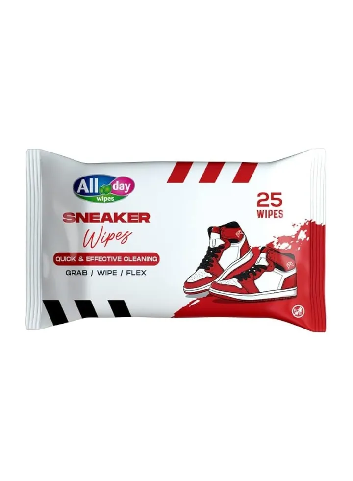 Sneaker cleaning wipes 25 sheets