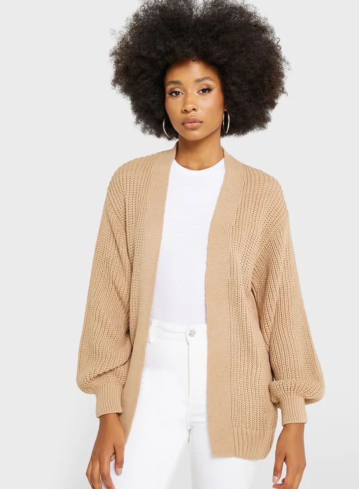 Balloon Sleeve Cardigan