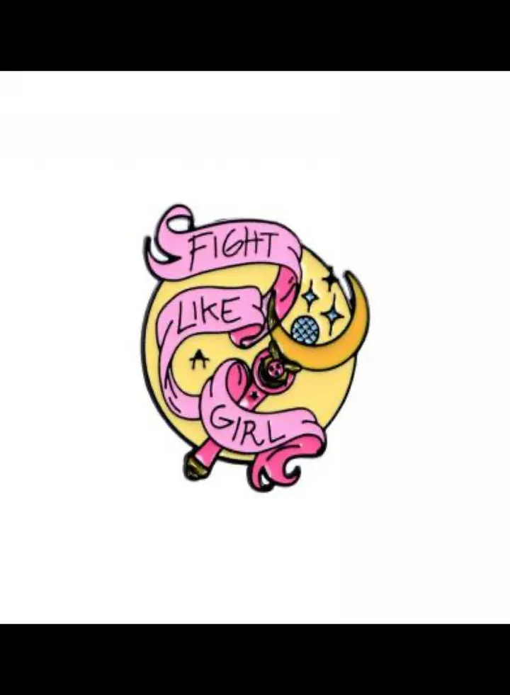 Femenist Carton Design Brooch