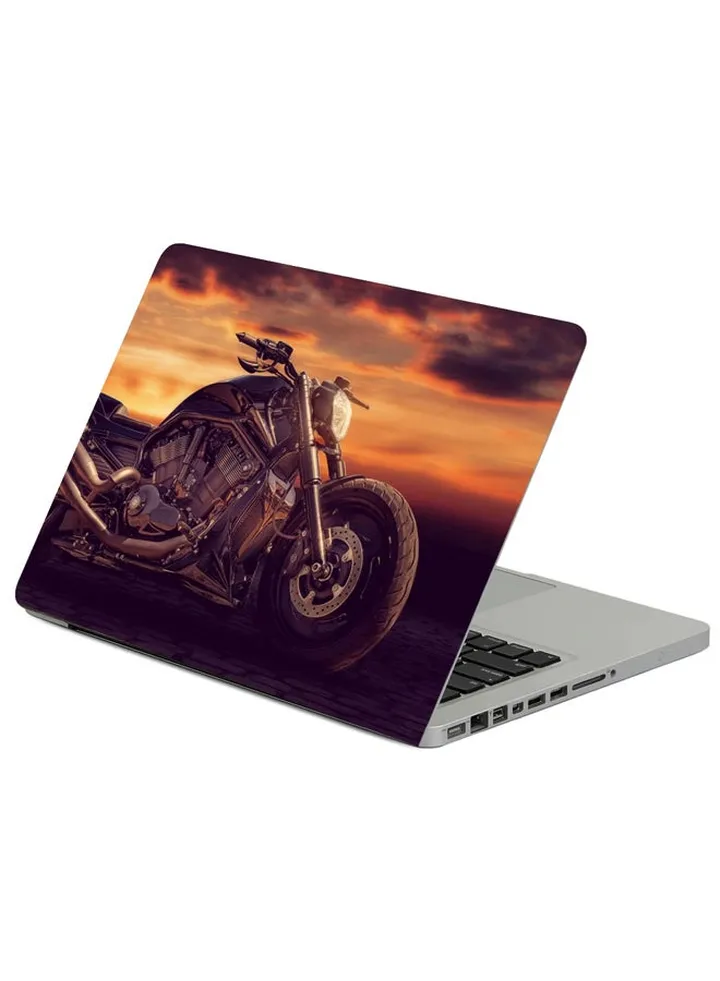 Sandra Dombrovsky Motorcycle Printed Laptop Sleeve Multicolor