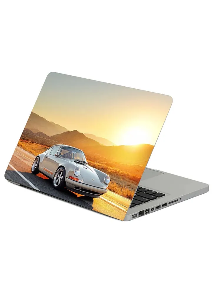 Porsche 911 Side View Printed Laptop Sleeve Multicolour