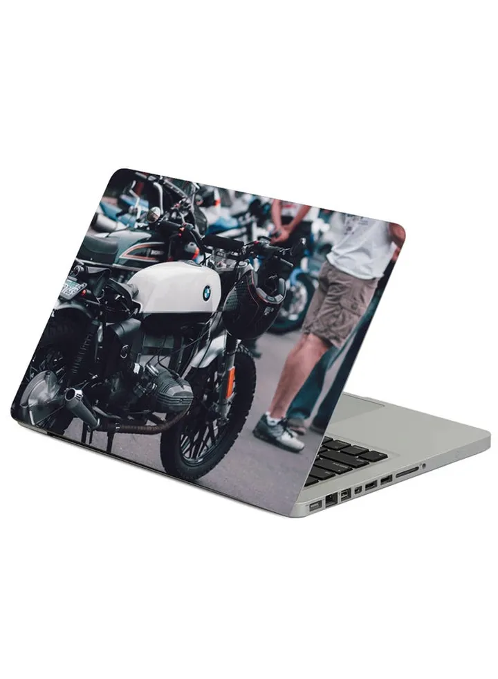 Motorcycle Bike Helmet Printed Laptop Sleeve Multicolour
