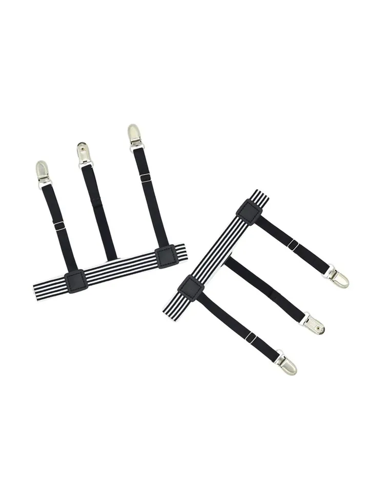 Mens Shirt Stays Shirt Holder Straps Non-slip Locking Clamps Clips