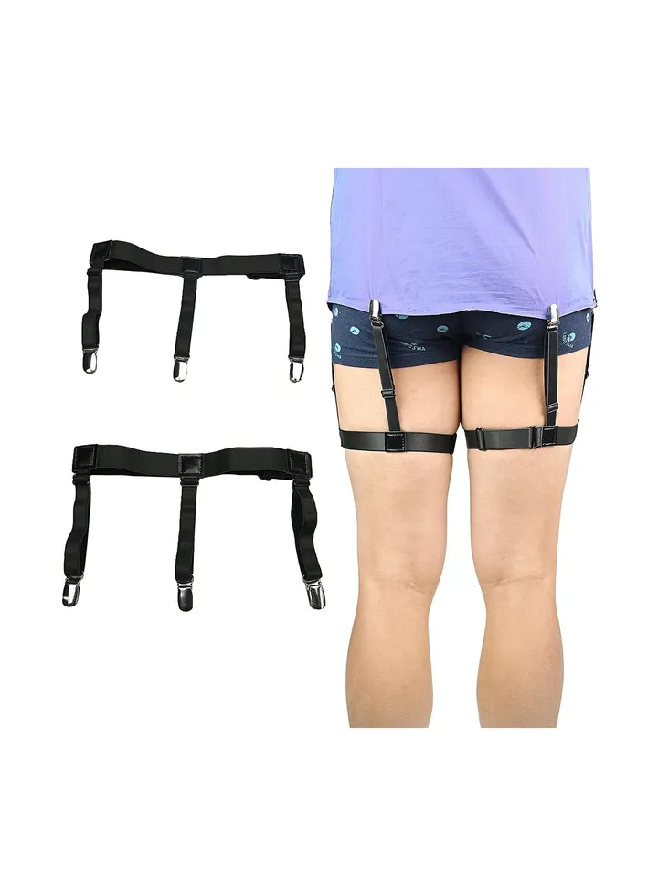Mens Shirt Stays Shirt Holder Straps Non-slip Locking Clamps Clips