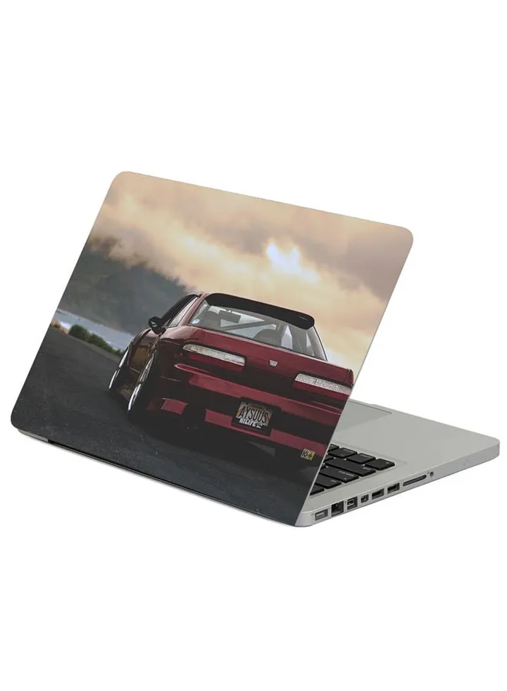 Nissan Silvia Red Printed Laptop Sleeve Multicolor