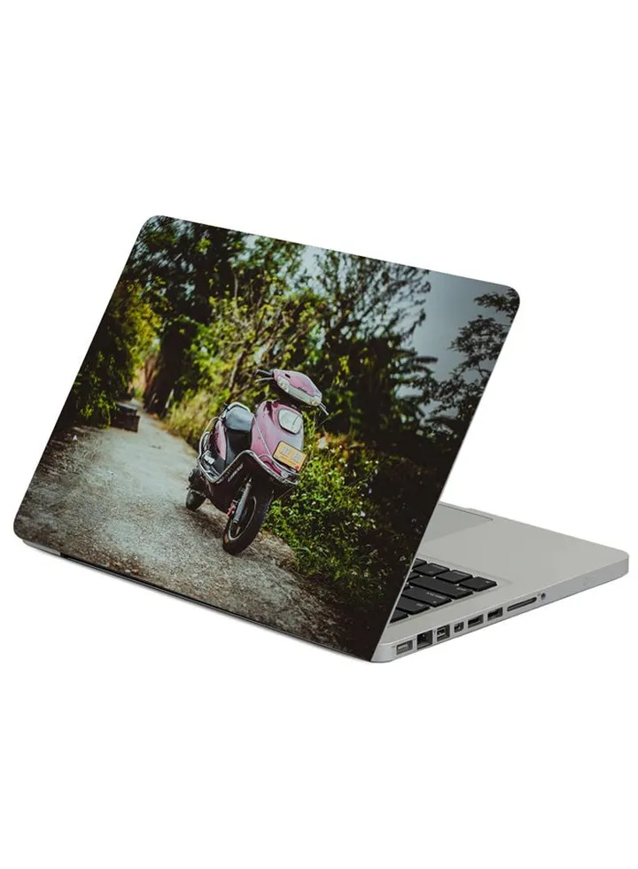 Scooter Moto Moped Printed Laptop Sleeve Multicolour