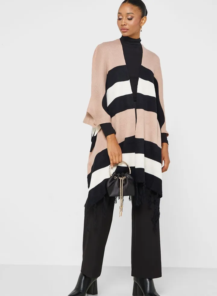 Tassel Detail Printed Layering Piece