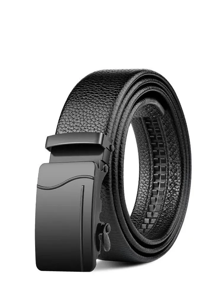 Men's automatic buckle business belt Black 1S
