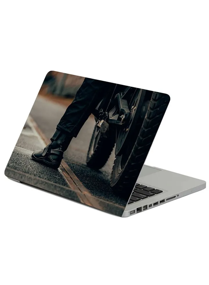 Motorcycle Leg Printed Laptop Sleeve Multicolor