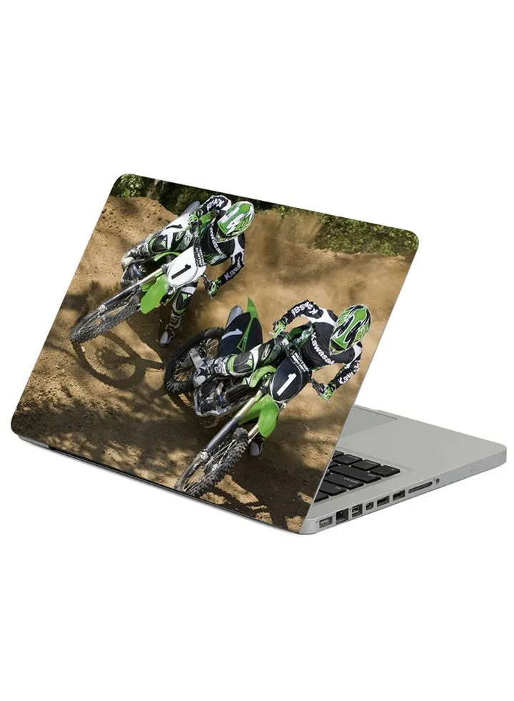 Race Motorcycles Turn Printed Laptop Sleeve Multicolor