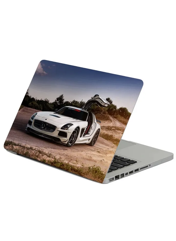 Mercedes Sls Black Series Renntech Printed Laptop Sticker Multicolor