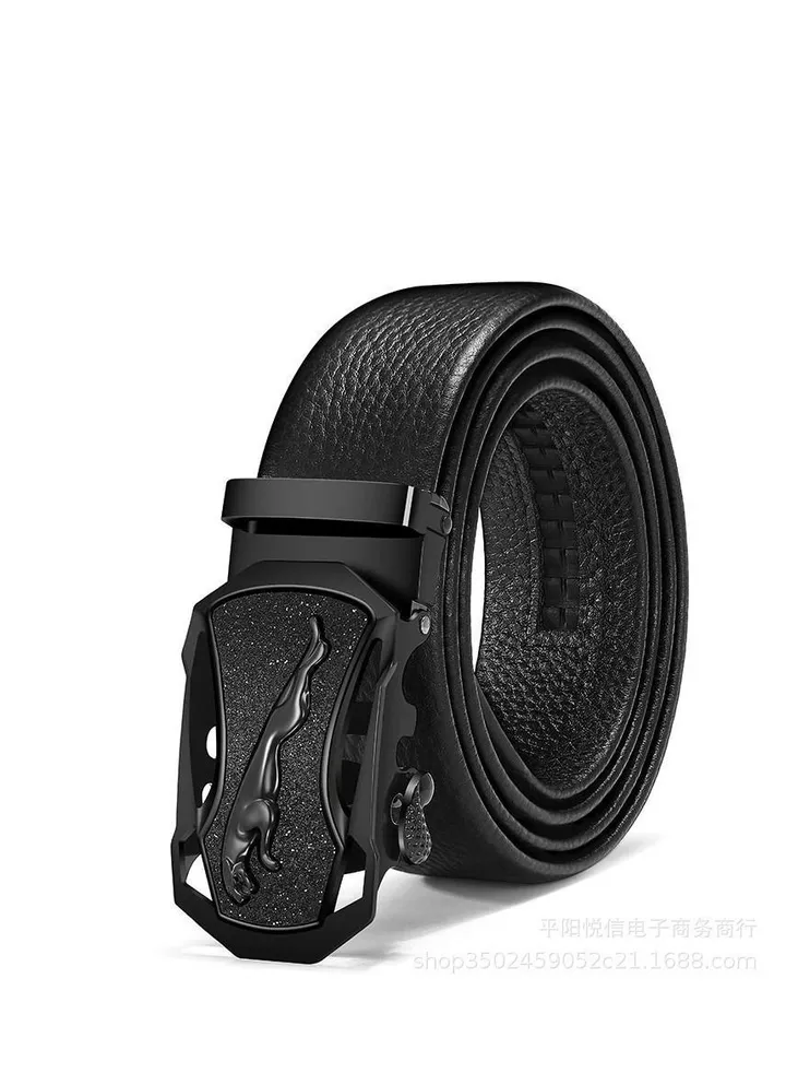 Men's automatic buckle business belt