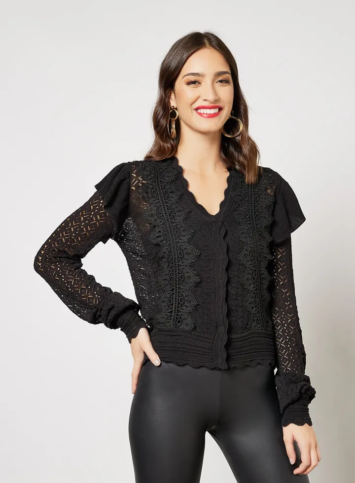 Kila Knit Cardigan Black