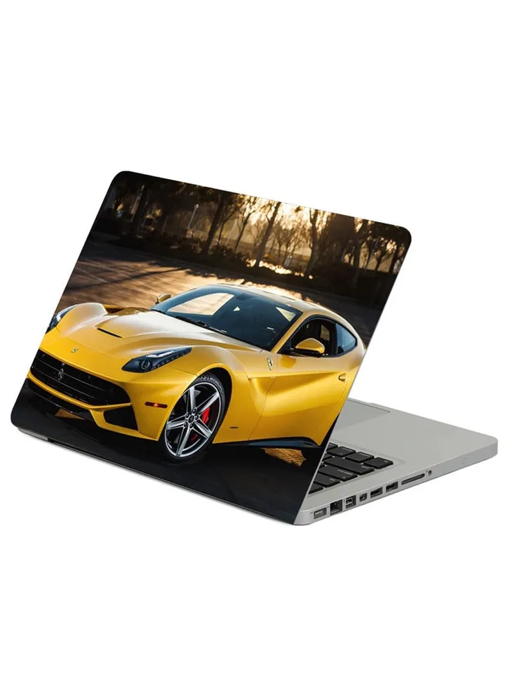 Berlinetta F12 Yellow Printed Laptop Sleeve Multicolor
