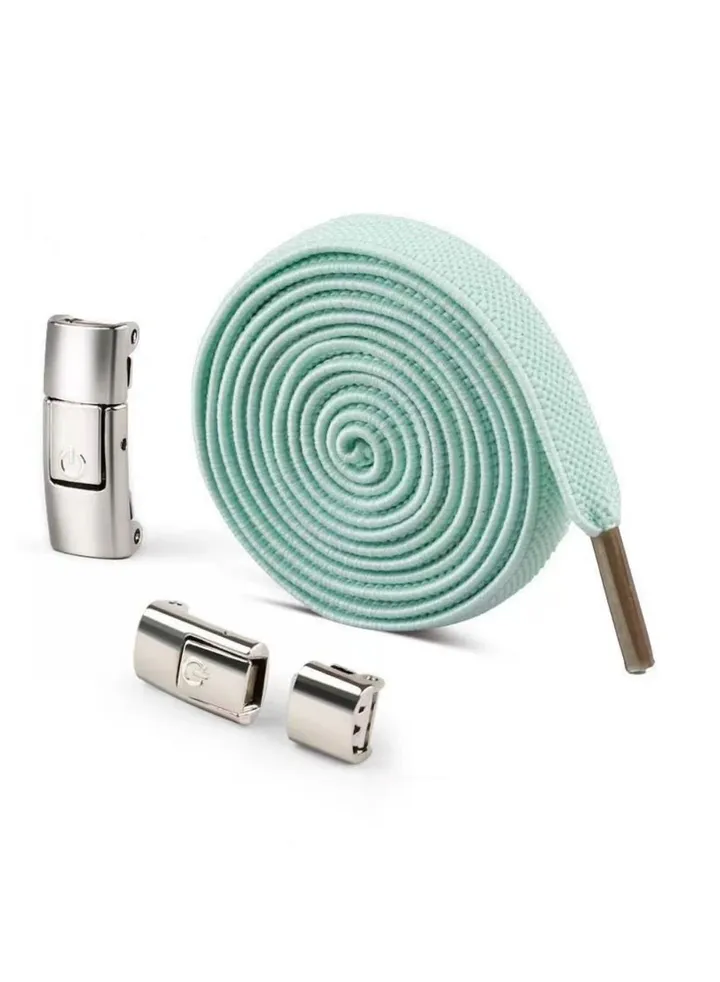 No Tie Shoe Laces Press Lock Shoelaces Without Ties Elastic Laces Light Green