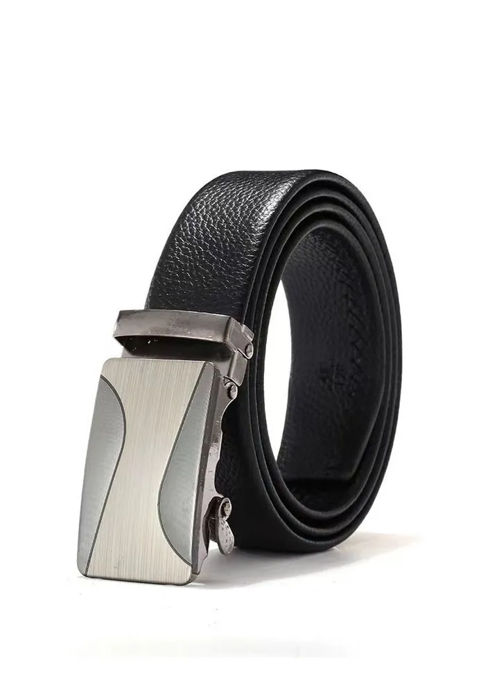 Men's automatic buckle business belt Laser dual SS