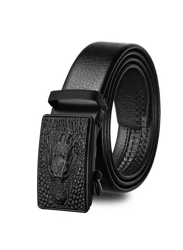 Men's automatic buckle business belt Snakeheaded fish