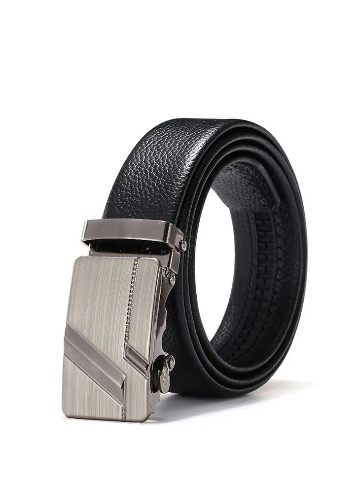 Men's automatic buckle business belt Laser Bidimensional