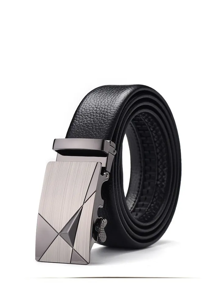 Men's automatic buckle business belt