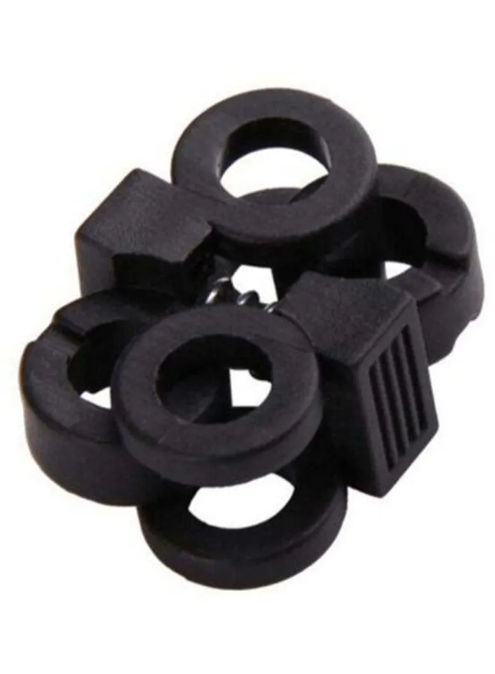 Pair Of Antiskid Shoelaces Buckle Black