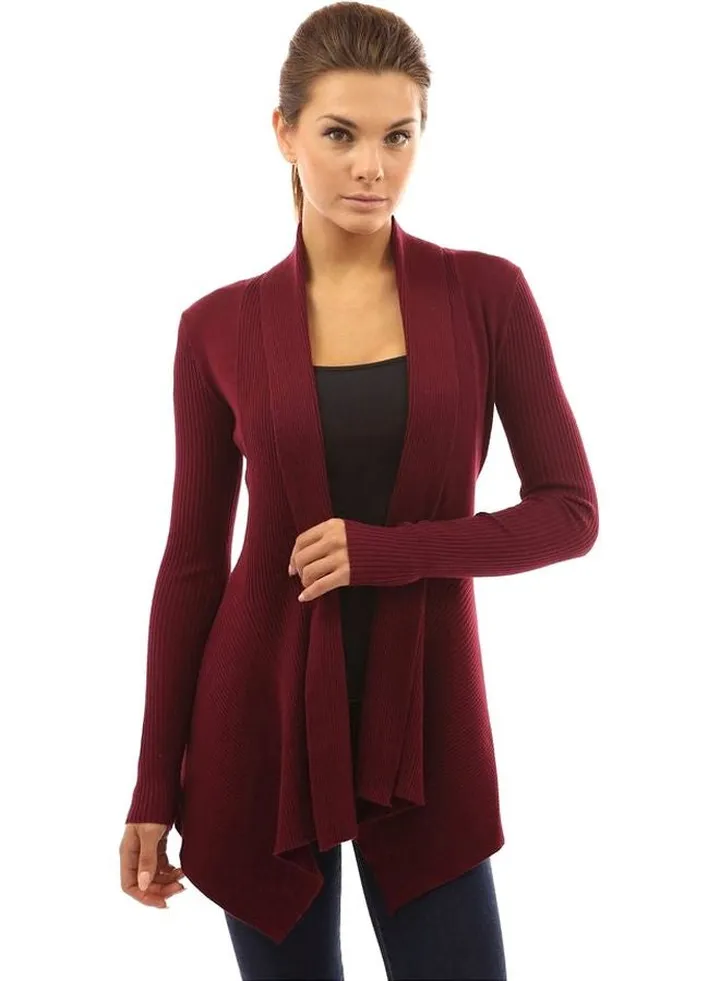 Hem Cardigan burgundy