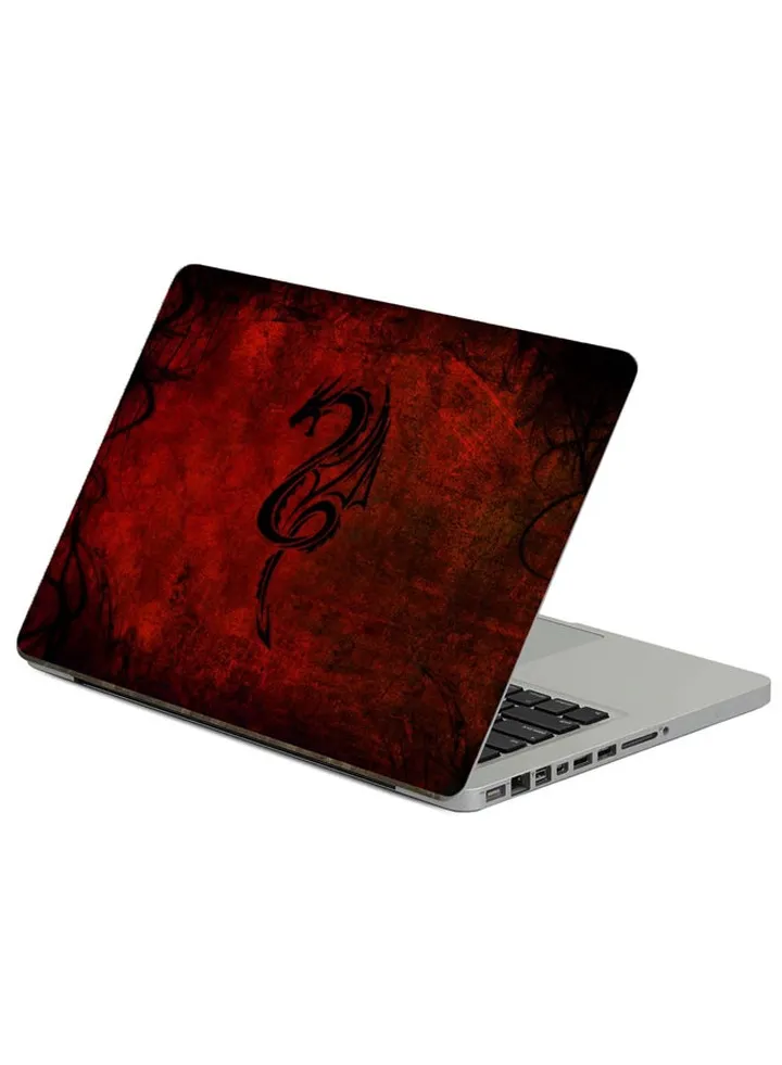 Dragon Pattern Printed Laptop Sticker Multicolour