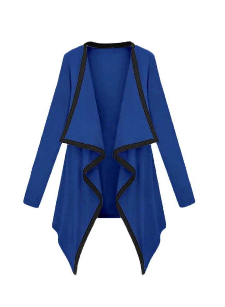 Long Sleeves Cardigan Blue/Black