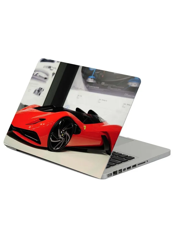 Model Ferrari Style Printed Laptop Sleeve Multicolor
