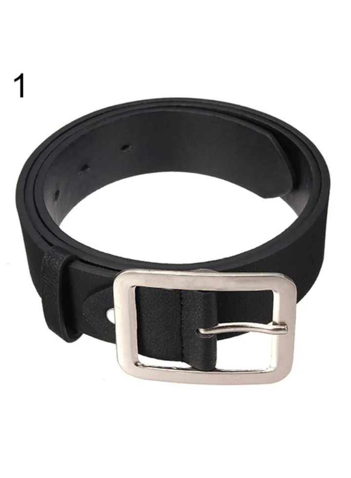 Casual Waistband Pin Buckle Waist Strap Belt Black