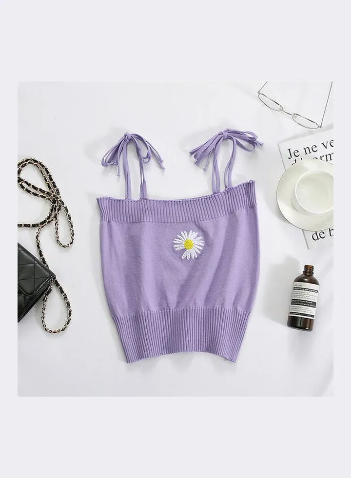 Slim Cropped Small Camisole purple