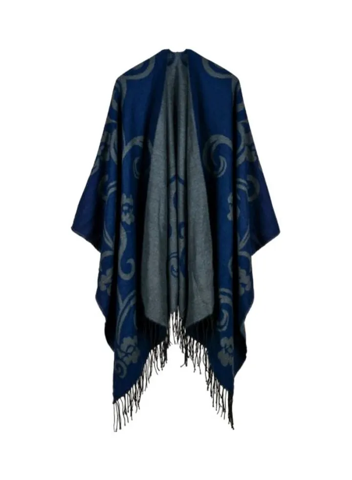 Acrylic Cardigan Blue/Grey