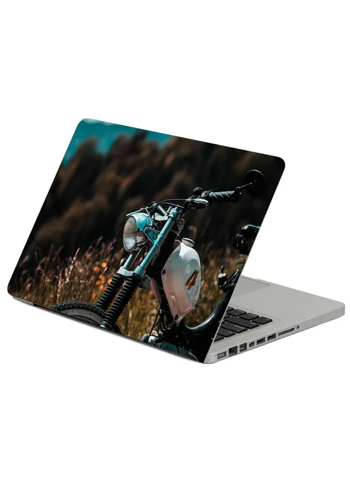 Moped Motorcycle Bike Printed Laptop Sleeve Multicolor