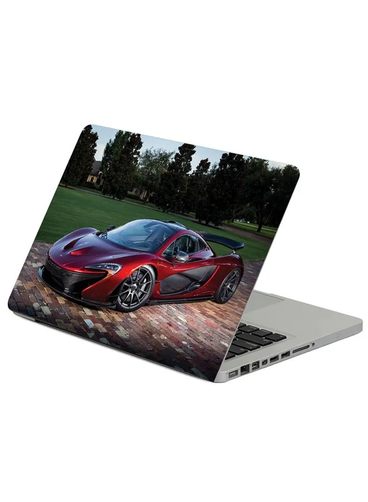 Mclaren P1 Red Printed Laptop Sleeve Multicolour