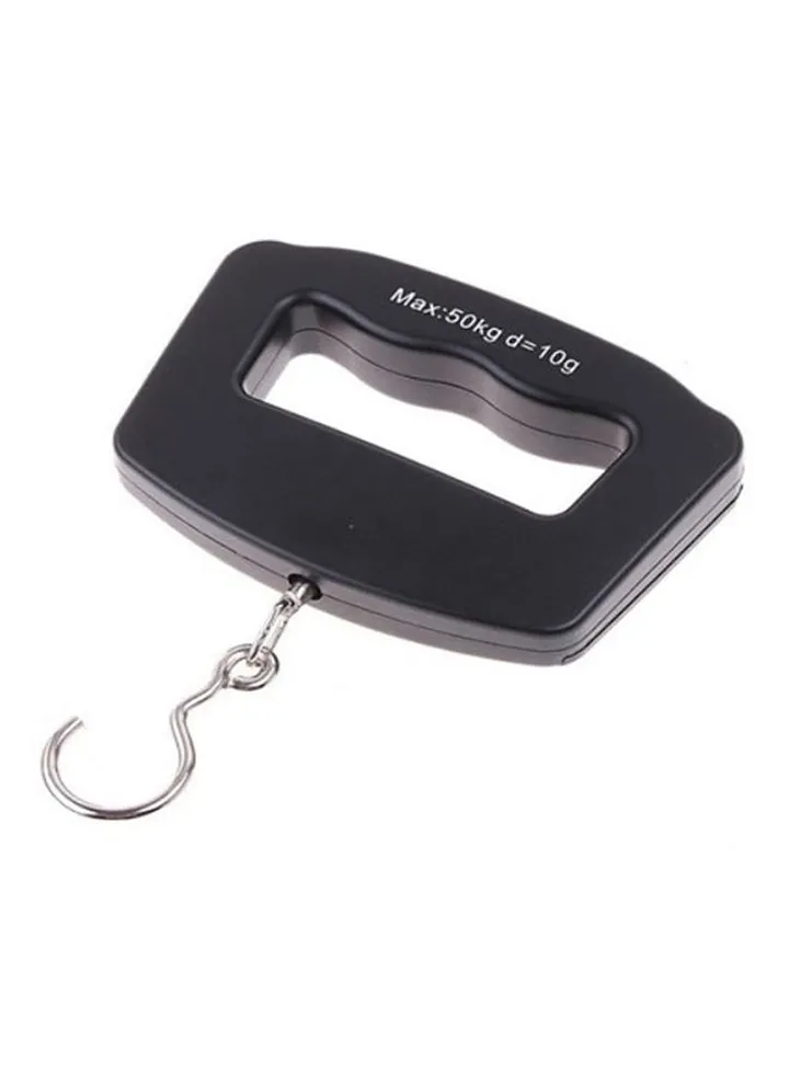 Portable Hanging Luggage Weight Hook Scale Black