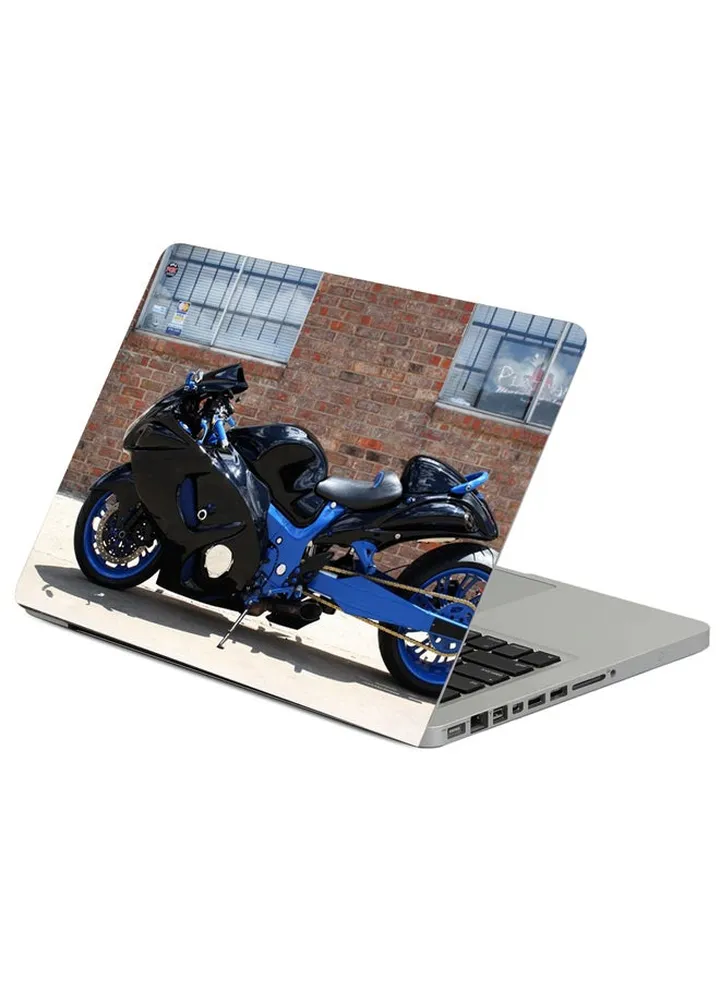Sportbike Shadow Motorcycle Printed Laptop Sleeve Multicolour
