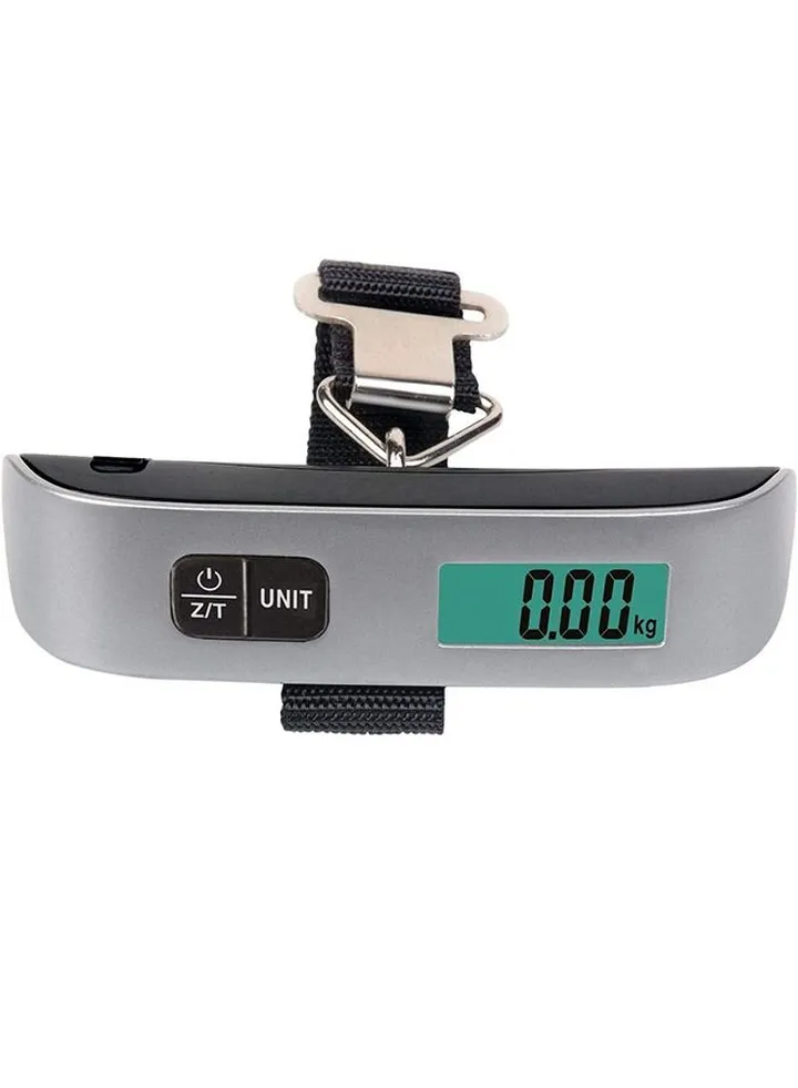 Mini Digital Suitcase Scales Luggage Hanging Hand Weight Machine With Temperature Sensor And Tare Function For Travel Outdoor Home Use 50 kg / 110 lb Portable Weighing Balance
