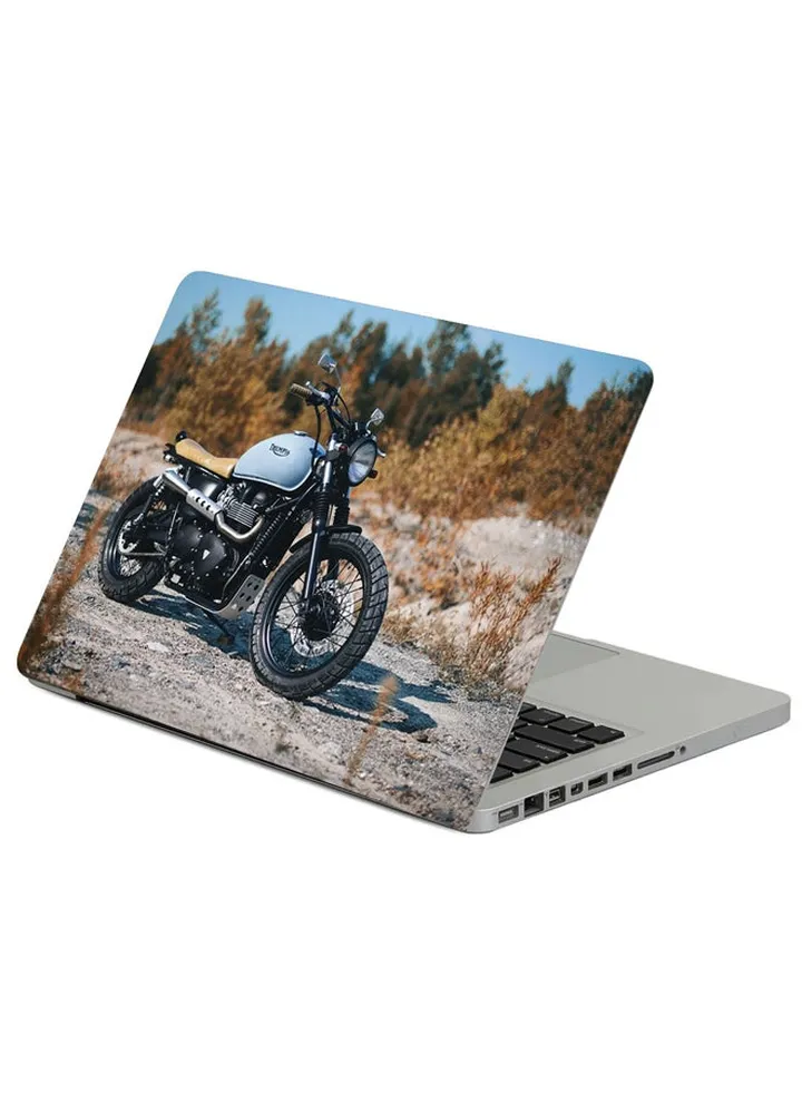 Triumph Bonneville Bike Printed Laptop Sleeve Multicolor