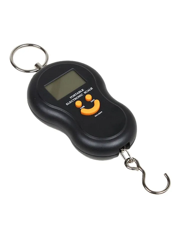 Digital Hanging Luggage Weight Hook Scale Black