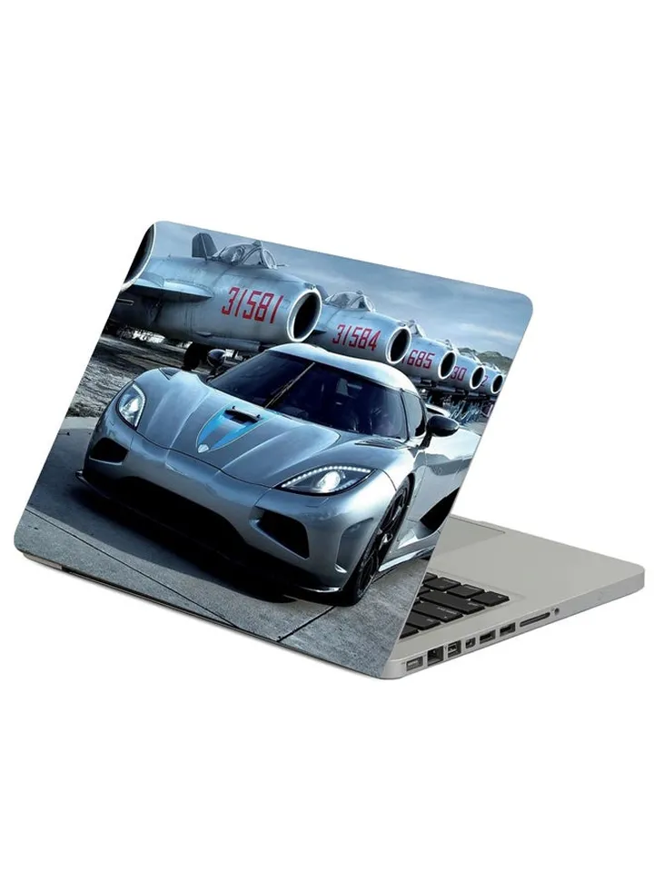 Koenigsegg Auto Car Printed Laptop Sticker Multicolour