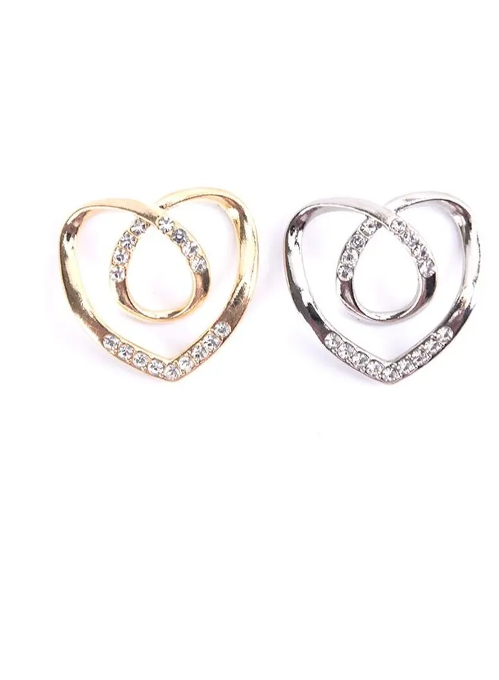 2Set New Heart Scarf Buckles Ribbon Ring Clip