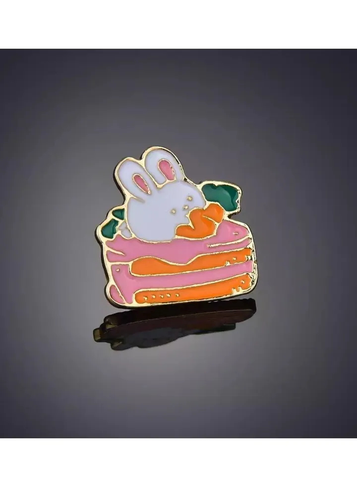 Rabbit Brooch And Carrot Cake