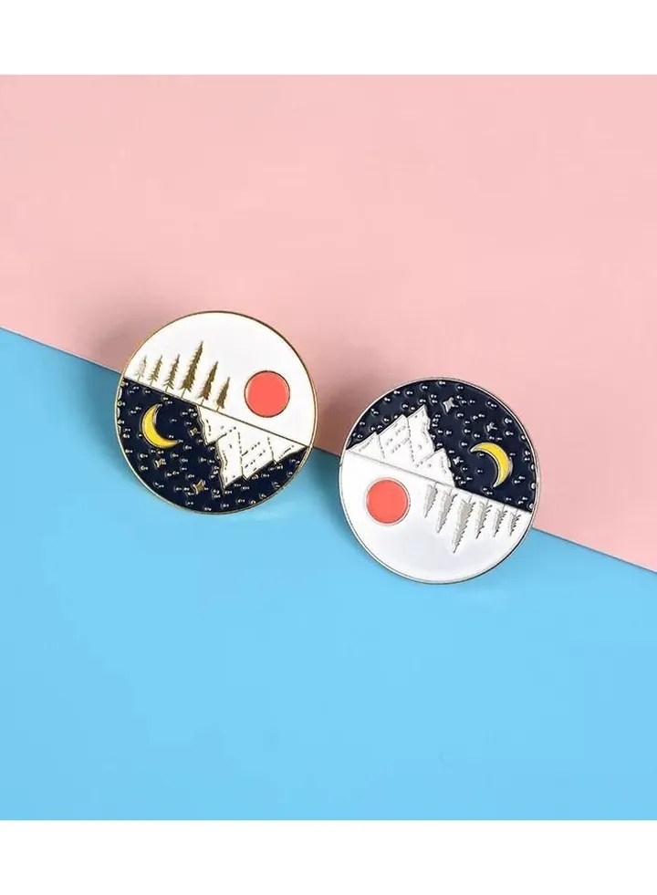 Casual Day and Night Brooch