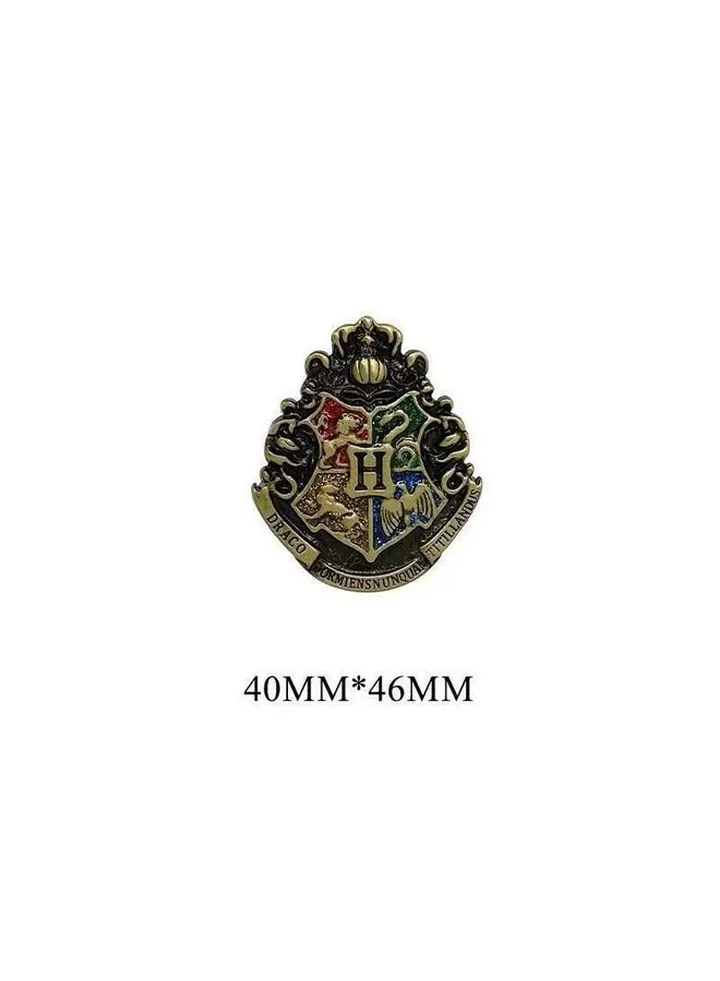 Harry Potter School Of Witchcraft Brooch, Creative Alloy Crest Pins Brooch for School Bag Jackets Sweaters Scarf Jeans Badge Backpacks Accessory