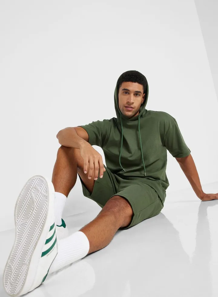 Shorts Sleeve Hoodie Set