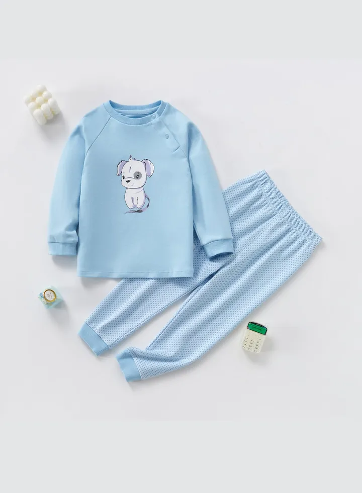 Baby Boys Girls Loungewear Breathable Cotton Sleepwear for Toddlers with Long Sleeves