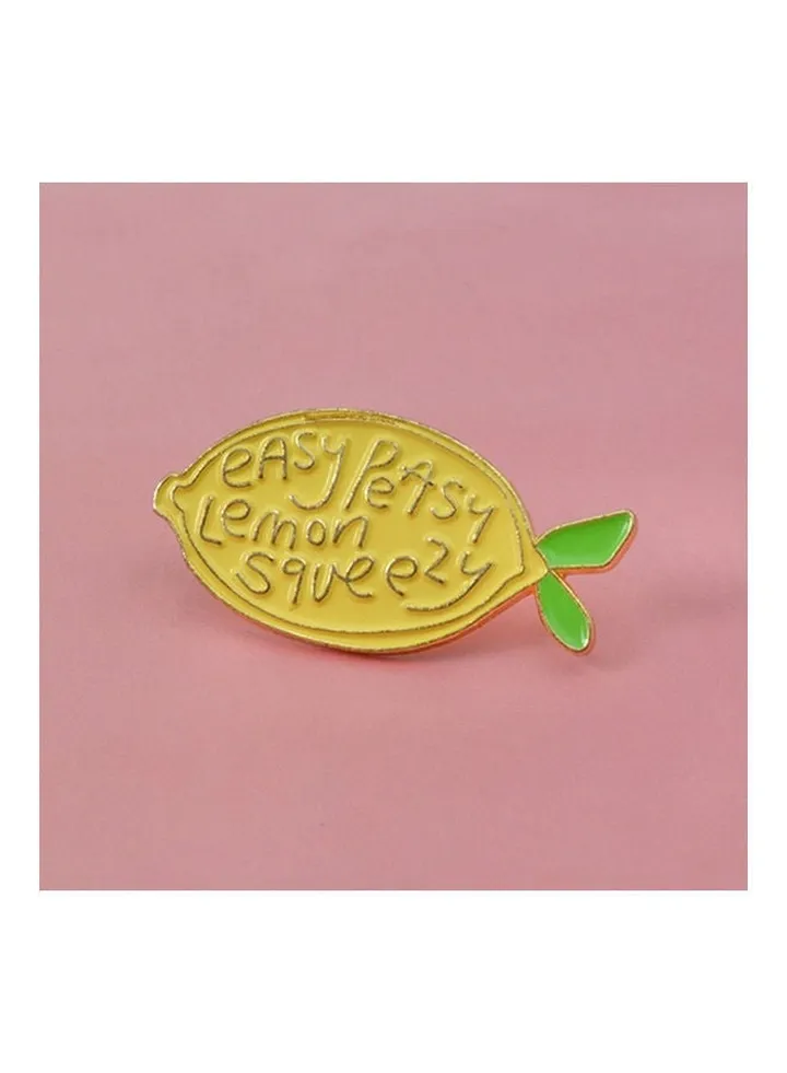 1-Piece Cartoon Lemon Party Badge Brooch Pin