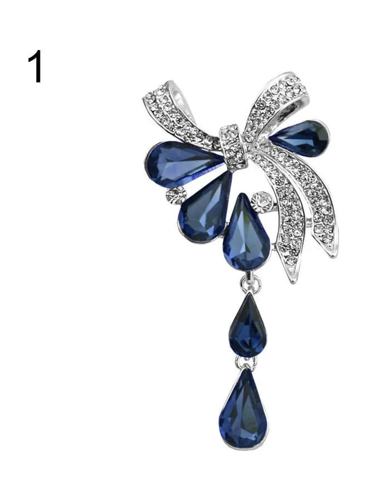 Fashion Rhinestone Bowknot Brooch Pin